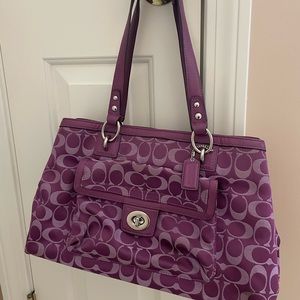 Purple Coach Satchel handbag